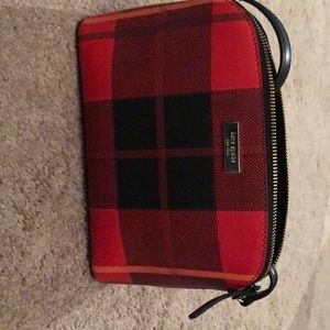 Red plaid Kate Spade satchel